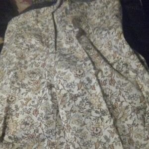 White Stag Cream and Brown Capris with Floral Pattern